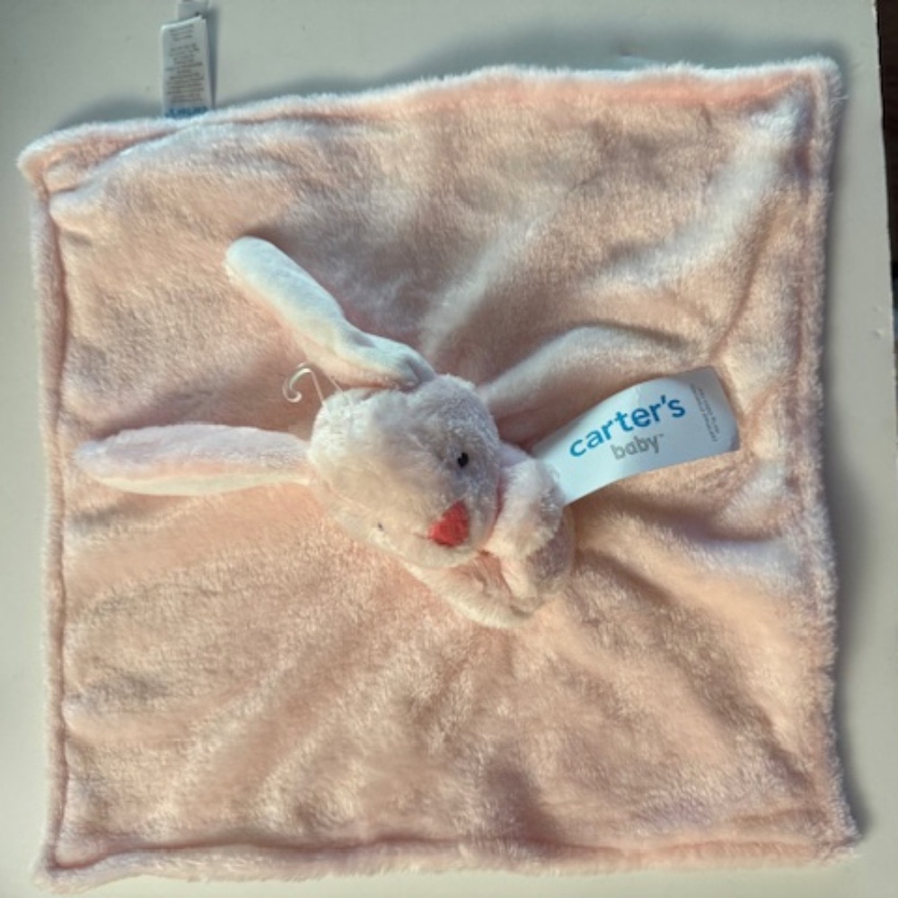 Carter's Pink Bunny Rabbit Security Blanket, Lovey, Nunu